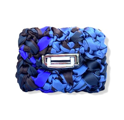 Ribbon flap  crystal buckle