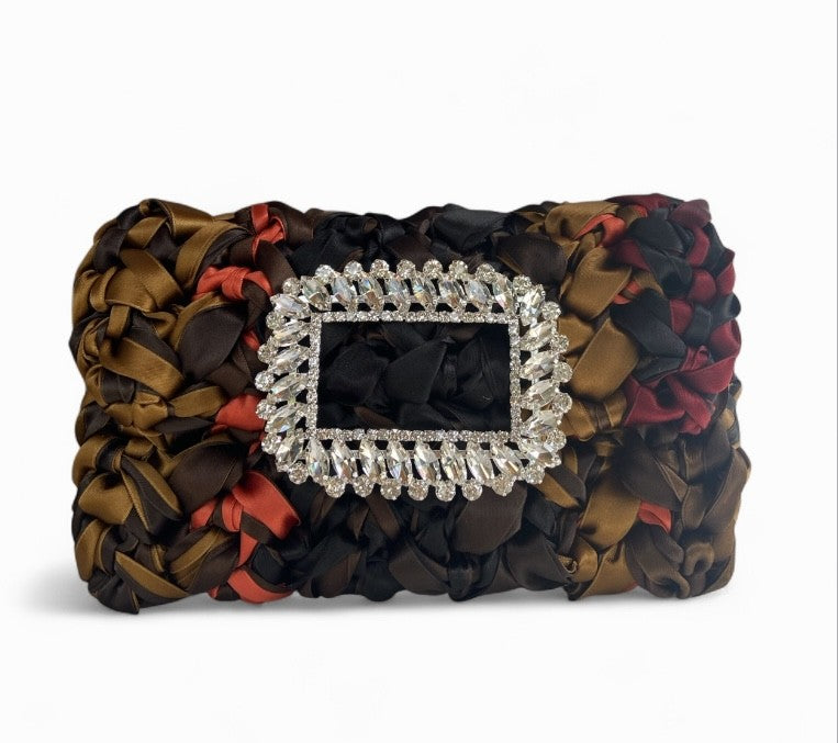 Ribbon flap crystal buckle – Lorenza Gandaglia