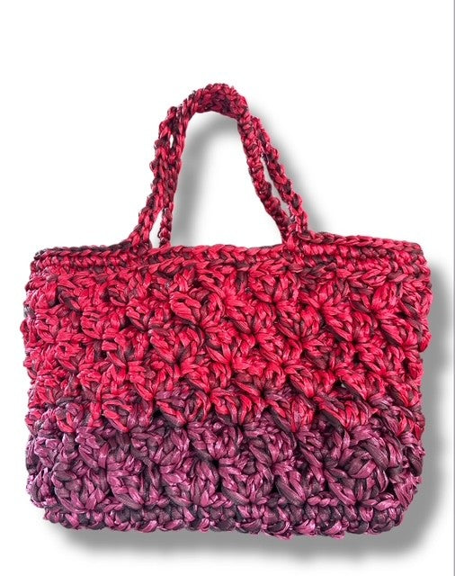 BIANCA basket JUMBO RAFFIA AND NYLON GAZAR