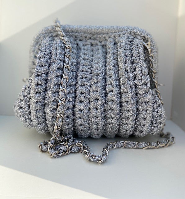 Lorenza Gandaglia Grosgrain Raffia Clutch Blue – SantM
